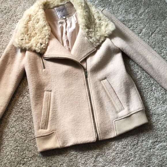 Zara jacket/coat, faux fur collar, size small - Picture 3 of 12